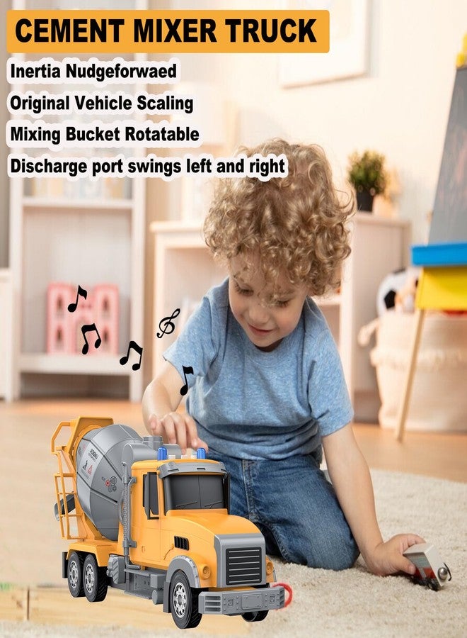 CALEST 14 Inch Large Cement Mixer Truck with Sounds,Kids Toys for 3 4 5 6 7 8 Years Old Boys,Kids Boy Toys Christmas Birthday Gift Car - Image 3